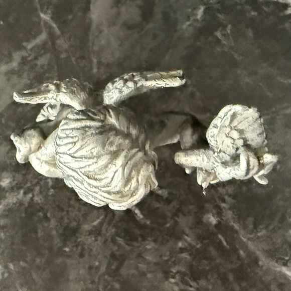 SUN Small Pewter Cherub Angel with Dove Figurine - Picture 10 of 13